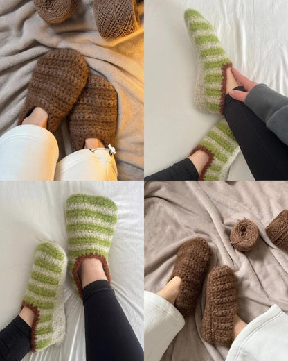 Cozy Winter SOFTFELT Slippers Crochet Pattern – Warm & Comfy- for all family